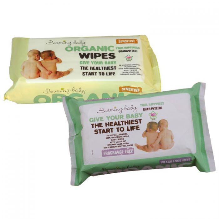Environmentally friendly baby wipes