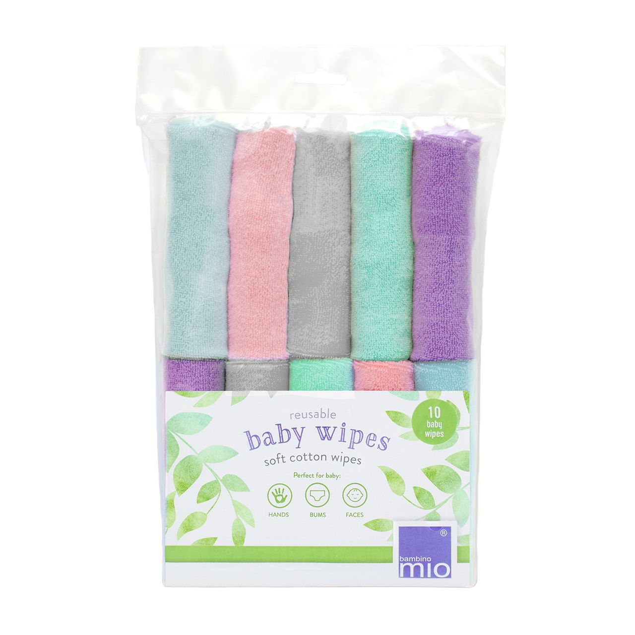 Bambino Mio reusable baby wipes 10 pack