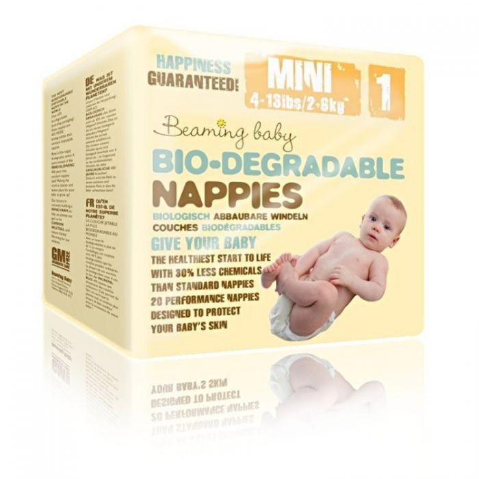 Eco friendly disposable nappies - size 1 