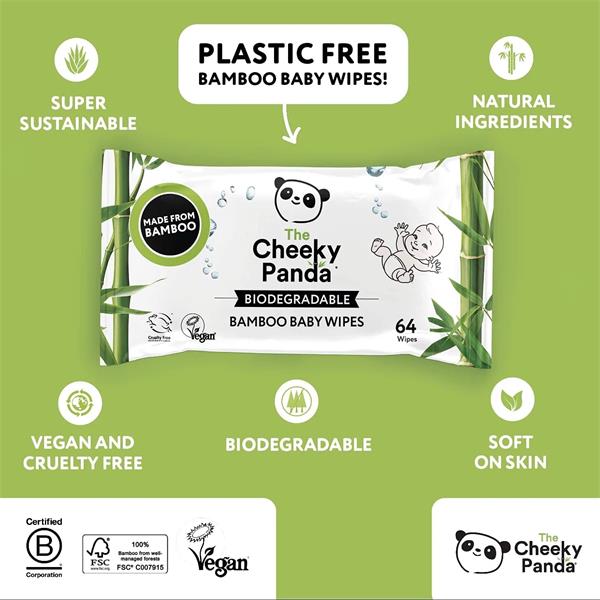 The Cheeky Panda Eco Wipes